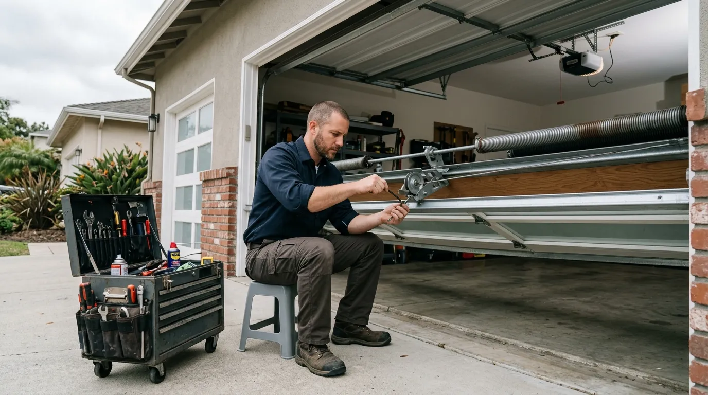 Off-Track Garage Door Repair for Stanford Homes in Danville